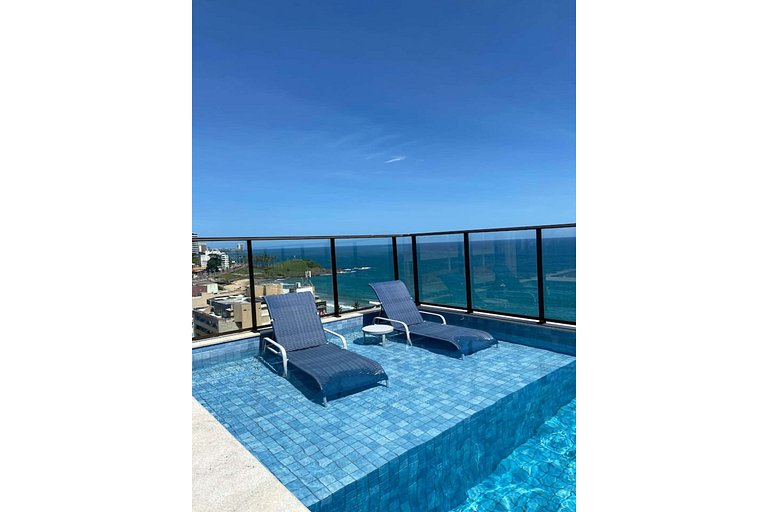 Apartamento novo com vista mar no Smart Barra SSA