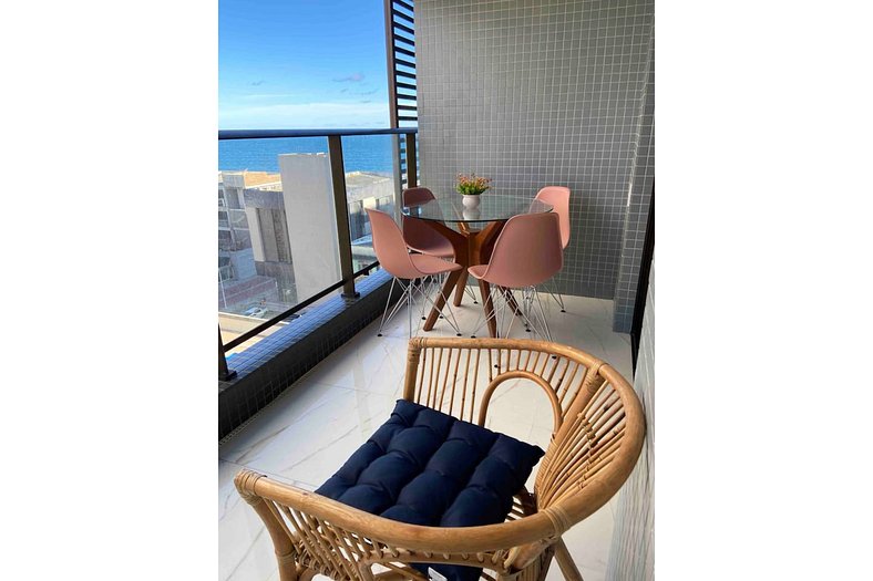 Apartamento novo com vista mar no Smart Barra SSA