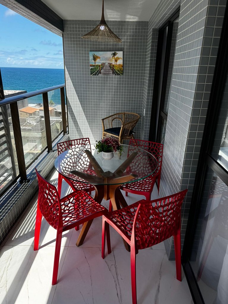 Apartamento novo com vista mar no Smart Barra SSA