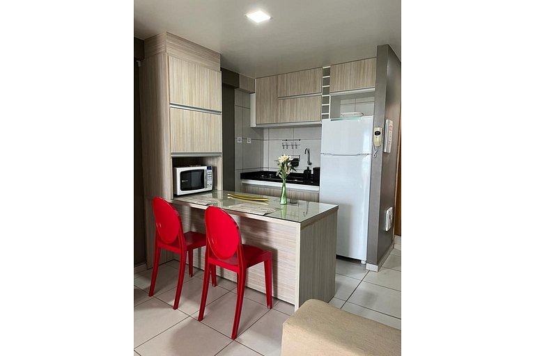 Estudio Confort West Flat com ótima localização.